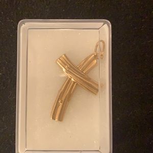 Gold cross Cham.18 karat pure Italian gold